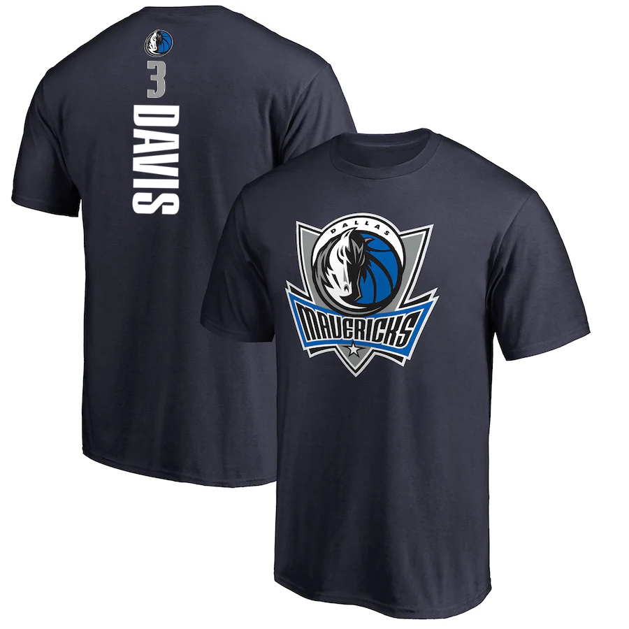 Men NBA Dallas Mavericks 3 Davis blue T shirts style 6